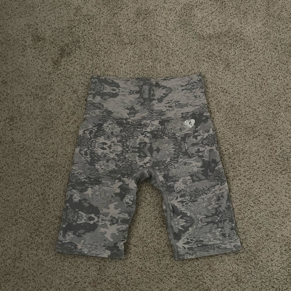 Women's Gray Camouflage Athletic Shorts